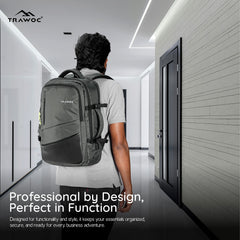 TPB02 - 25L Laptop Backpack with USB Charging Port for Men & Women-Uniform green