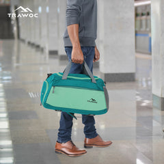 TMPB01 -  40L Duffle Bag, Travel Weekender Bag for men & women with Shoe Compartment, Water-Resistant -Shamrock