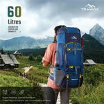 Aerolink 60 L Backpack with Lightweight Build & Water-Resistant Fabric - Blue