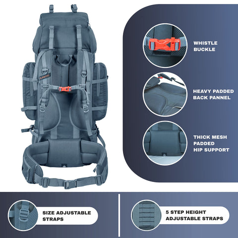 WILDWING-95 Rucksack - Grey (Renewed)
