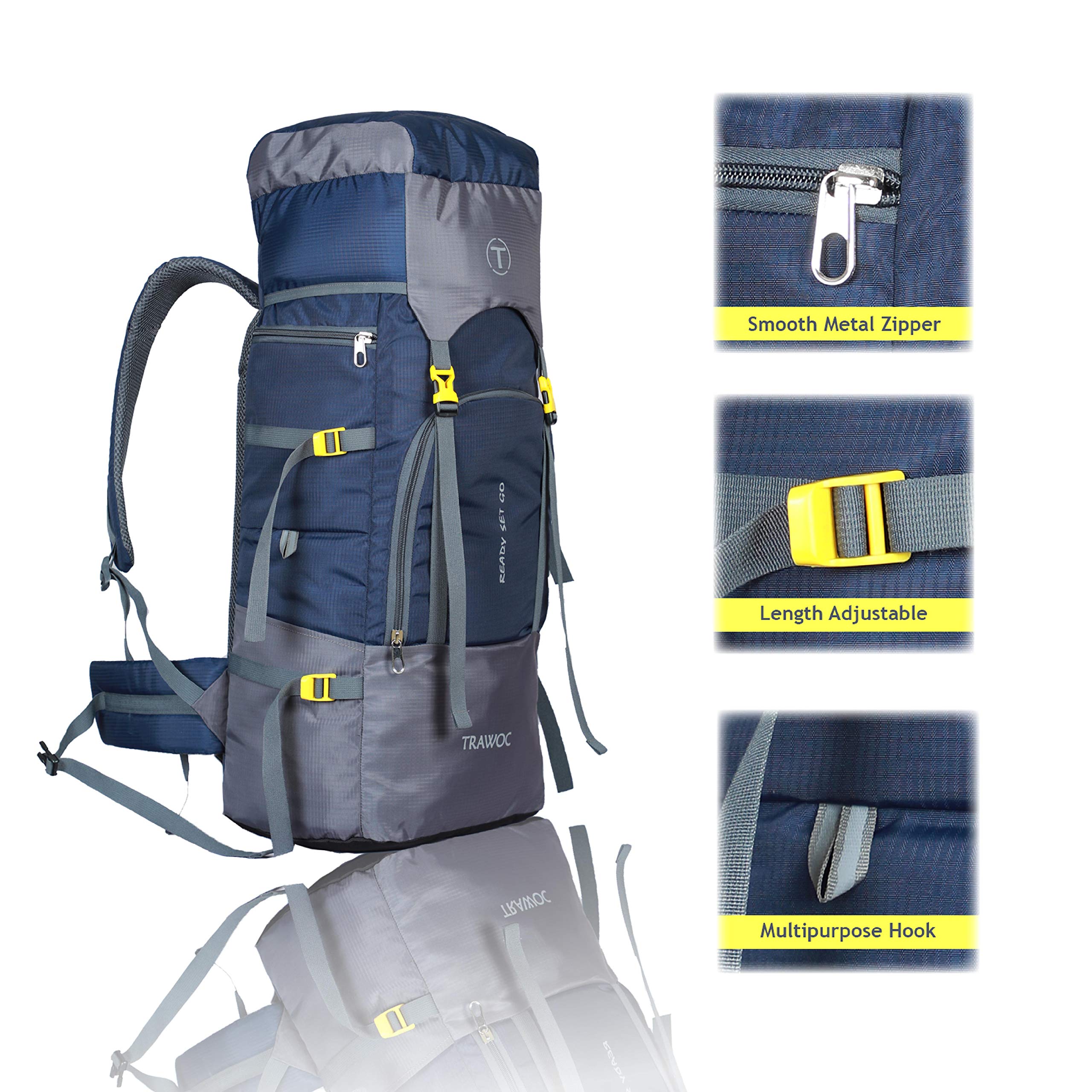 ALPINE-55 Backpack - Grey (Renewed)