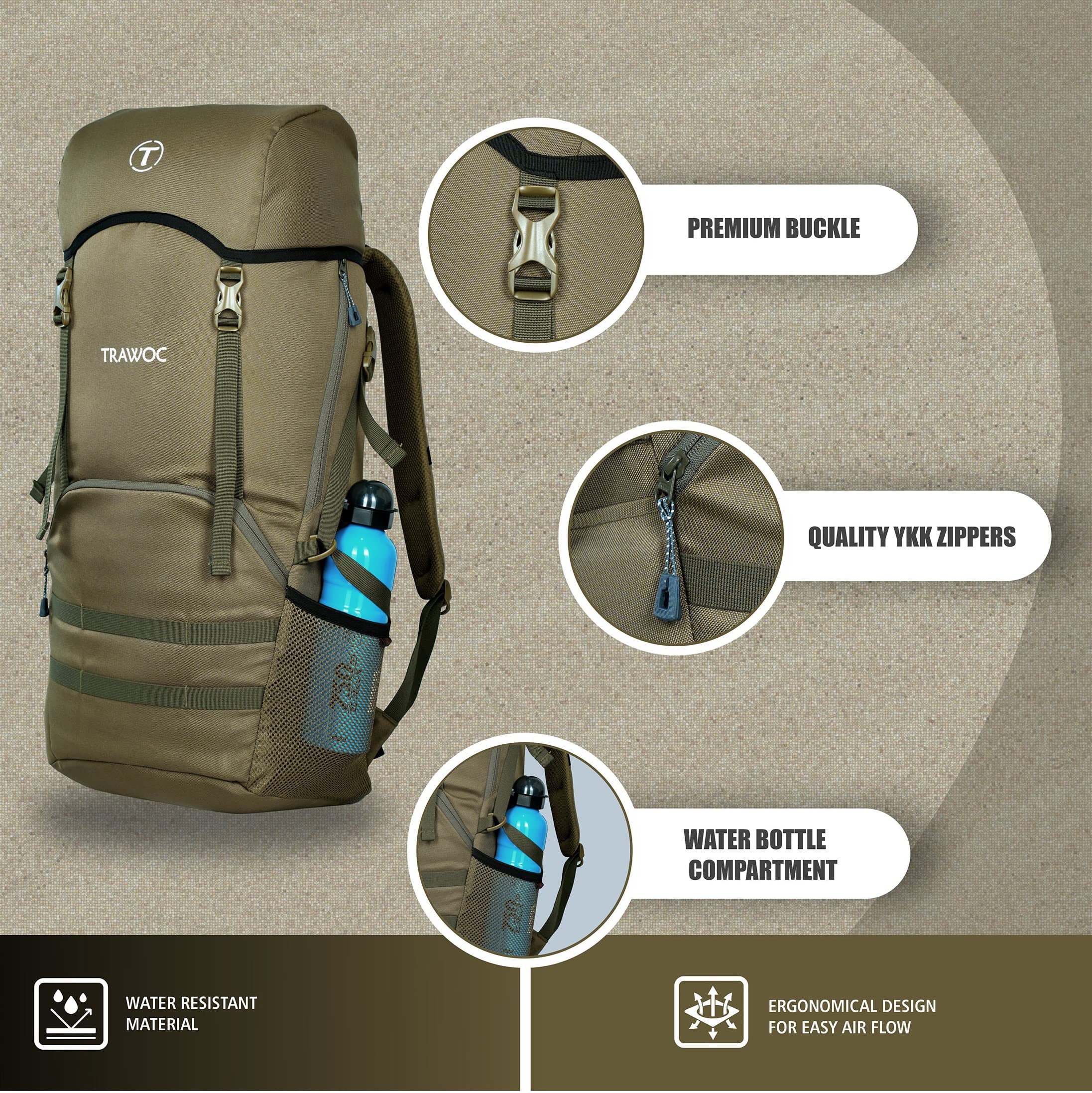GLIDE-50 Backpack - Olivegreen (Renewed)
