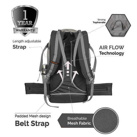 BLAZE-55 Backpack - Black (Renewed)