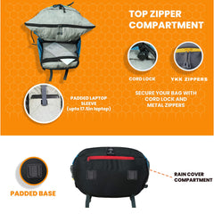 Trailmaster 80L Backpack for Hiking & Travel with Laptop Compartment & Multi-Pocket Design - Grey(clearance sale)