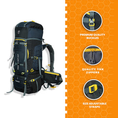 Trailmaster 80L Backpack for Hiking & Travel with Laptop Compartment & Multi-Pocket Design - NavyBlue(clearance sale)