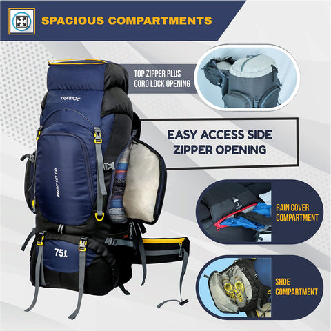 VALOR MAX-75 Rucksack - Navyblue (Renewed)