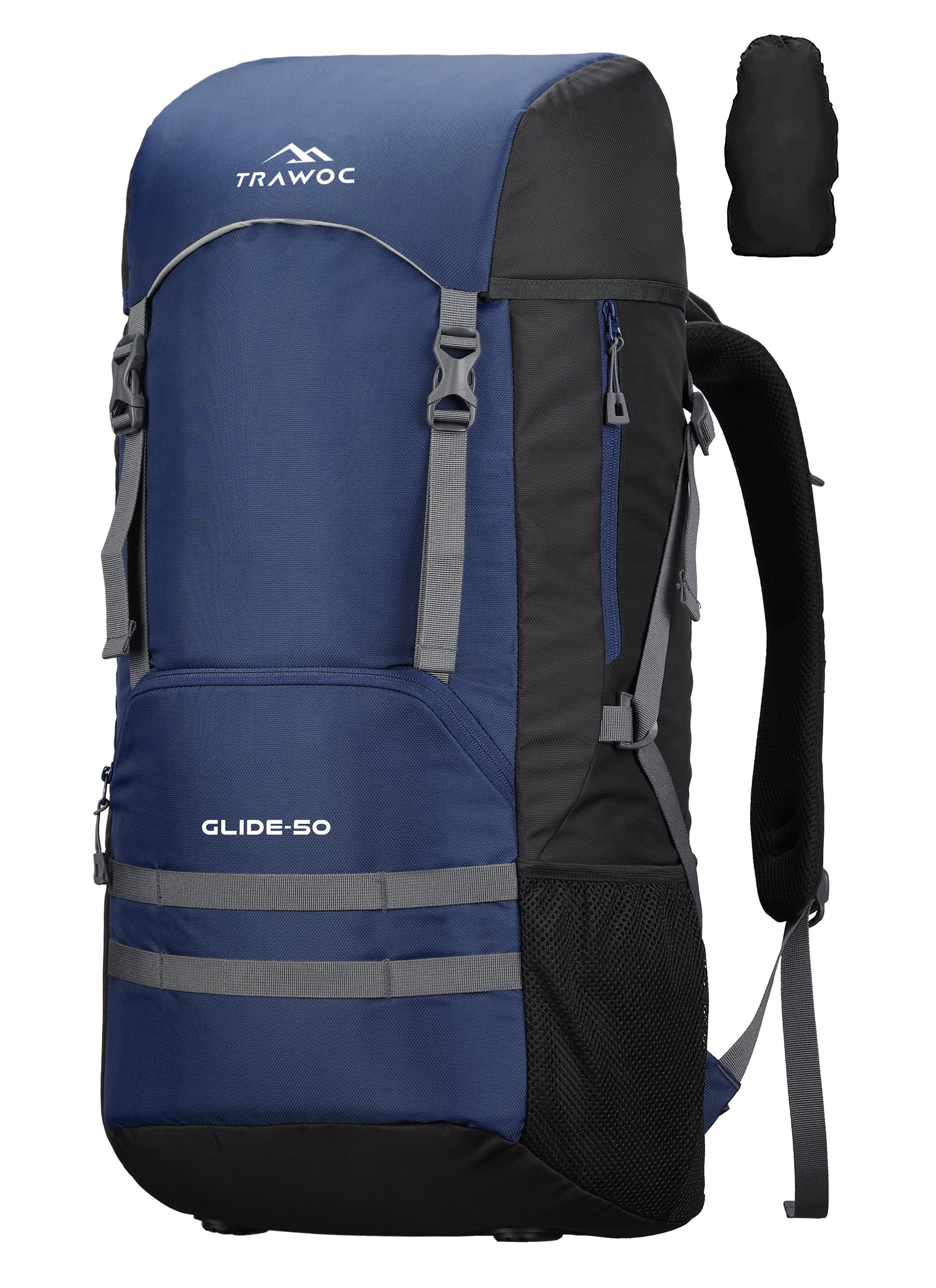 Glide 50 L Backpack featuring Water-Resistant Fabric & Light – TRAWOC