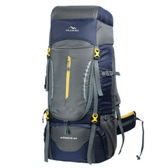 Airwave 60L Travel Backpack with Laptop Compartment & Ergonomic Shoulder Straps - Grey