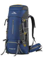 Flyspeck 65 L Travel Backpack with Lightweight Build & with Multi-Pocket Design - Navy Blue