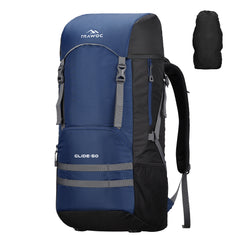 Glide 50 L Backpack featuring  Water-Resistant Fabric & Lightweight with Rain cover – NavyBlue