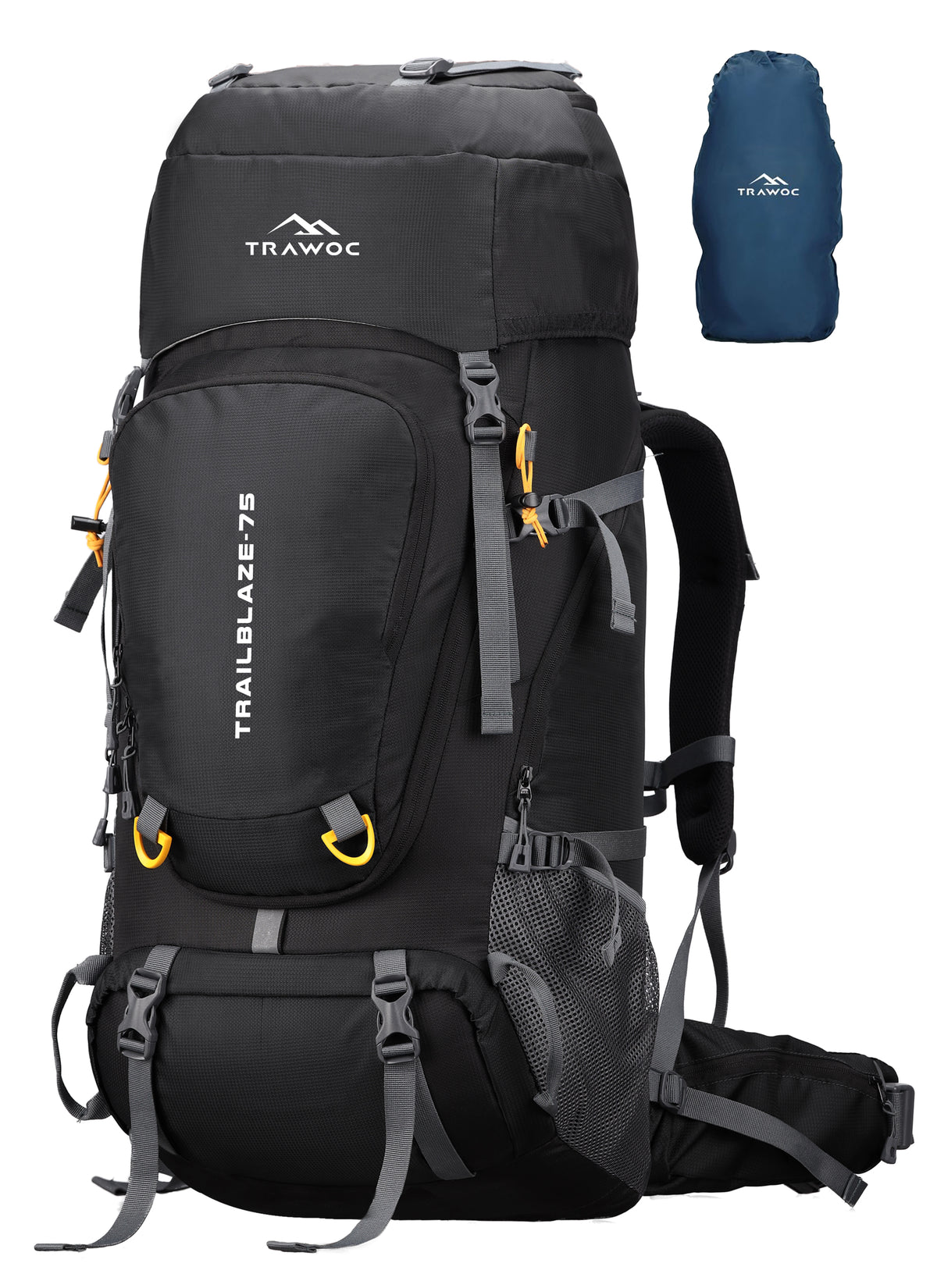 75 liter backpack rain cover Trawoc Travel (75Ltr) Yellow Braid coated fabric slides smoothly Used Patagonia Duffels & CRB Wave Frog Color:Papa Smurf