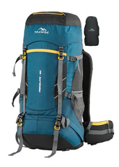 TREKELITE 60L Backpack Hiking Trekking Rucksack with Water Proof Rain Cover - English Blue
