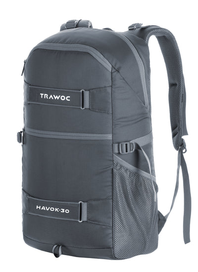 HAVOK 30L Unisex  Laptop Backpack  Ideal Travelling Casual use -Grey