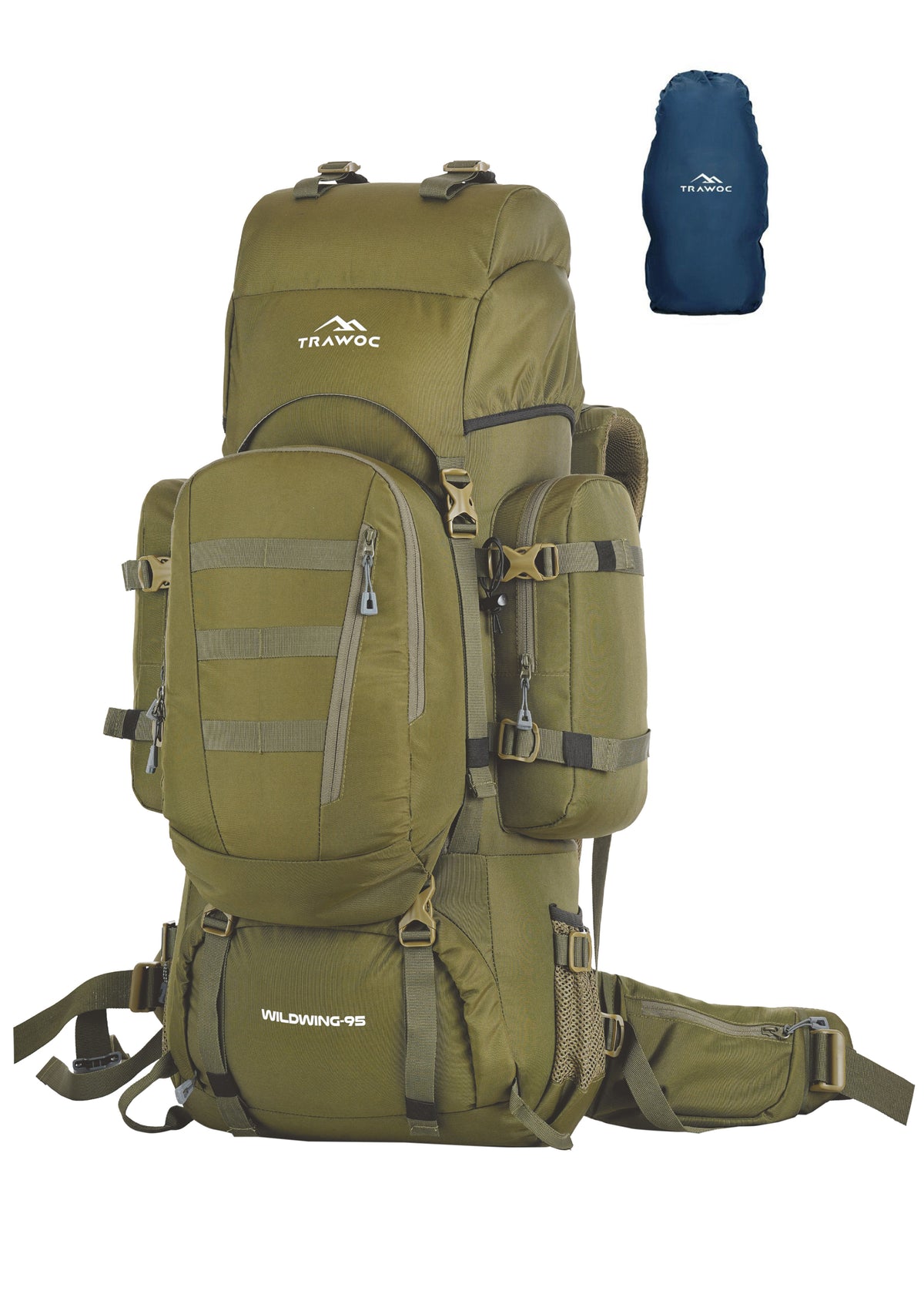 Trawoc Travel Backpack With Detachable Daypack (80+15Ltr)