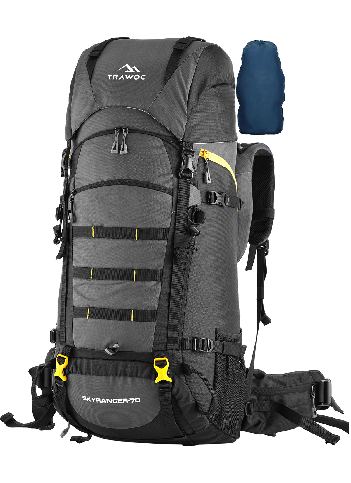 Skyranger 70 L Rucksack for Hiking & Travel with Ergonomic S – TRAWOC