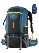 INVICTUS 60L Travel Backpack Hiking Bag for Men & Women with Rain Cover - English Blue