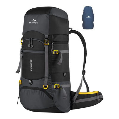 GRITMAX 55 L Front & Top Open Backpack for Hiking Trekking Bag for Men & Women with Rain Cover - Grey