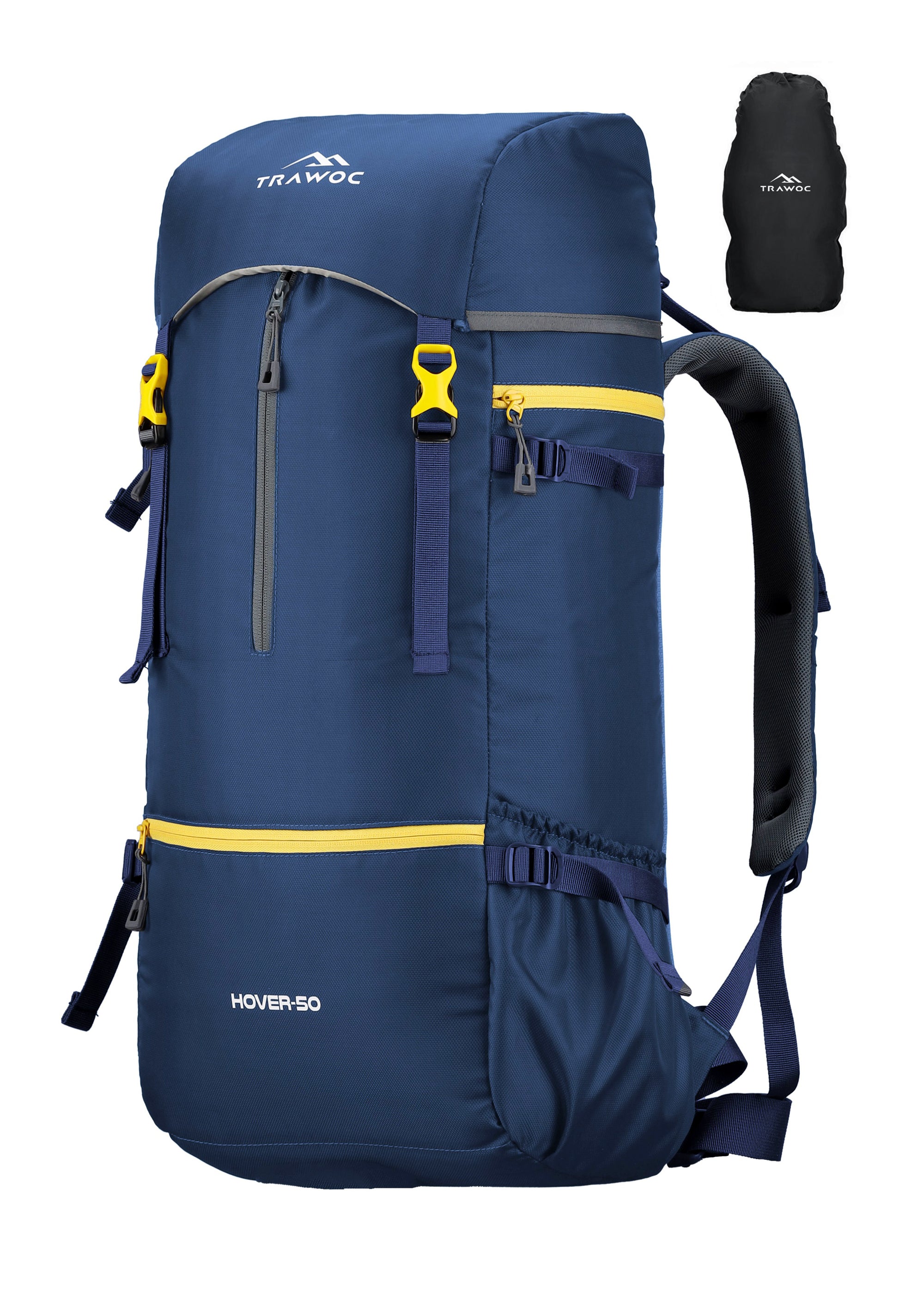 Hover 50L Backpack for Men & Women, Light weight with Multi- – TRAWOC