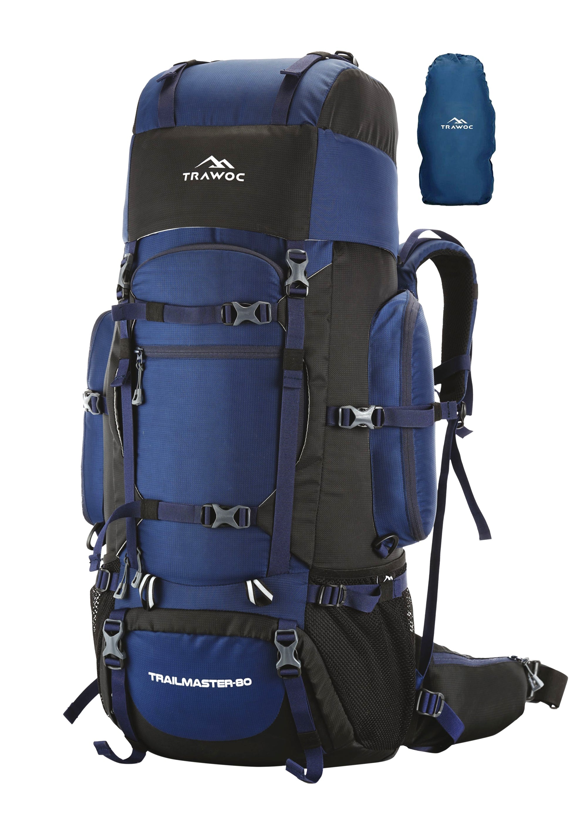 Trailmaster 80L Backpack for Hiking & Travel with Laptop Com – TRAWOC