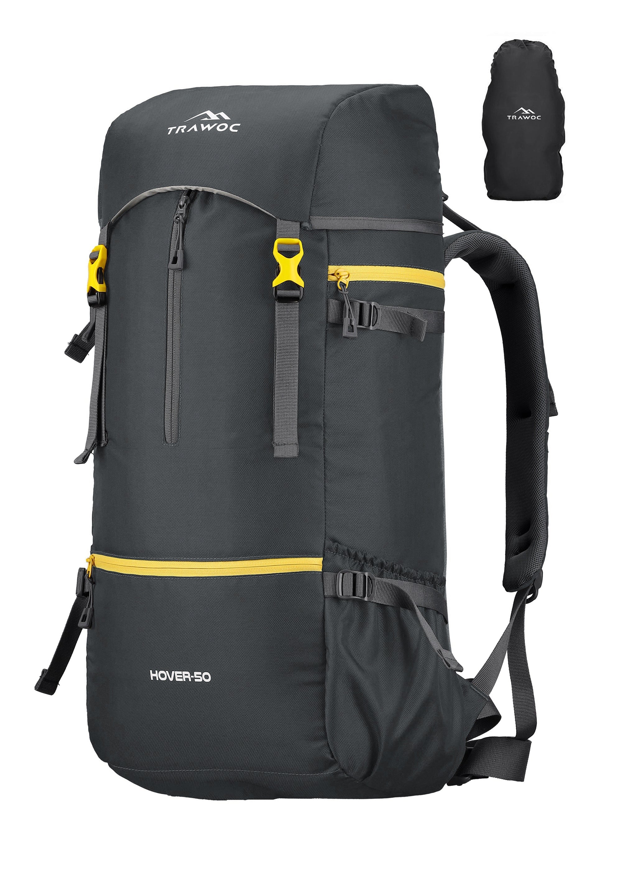 Hover 50L Backpack for Men & Women, Light weight with Multi- – TRAWOC