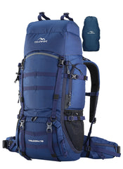 Triumph X 75 L Travel Backpack for Men & Women with Spacious Main Section & Shoe Compartment - Navy Blue