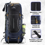 Cliffhiker 65 L Rucksack featuring with Durable Zippers & Laptop Compartment - Black