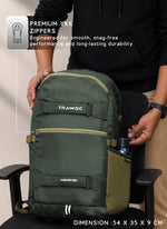 HAVOK 30L Unisex Laptop Backpack Ideal Travelling Casual use - Olive Green