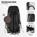 GRITMAX 55 L Front & Top Open Backpack for Hiking Trekking Bag for Men & Women with Rain Cover - Grey