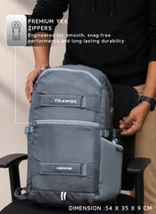 HAVOK 30L Unisex Laptop Backpack Ideal Travelling Casual use - Grey
