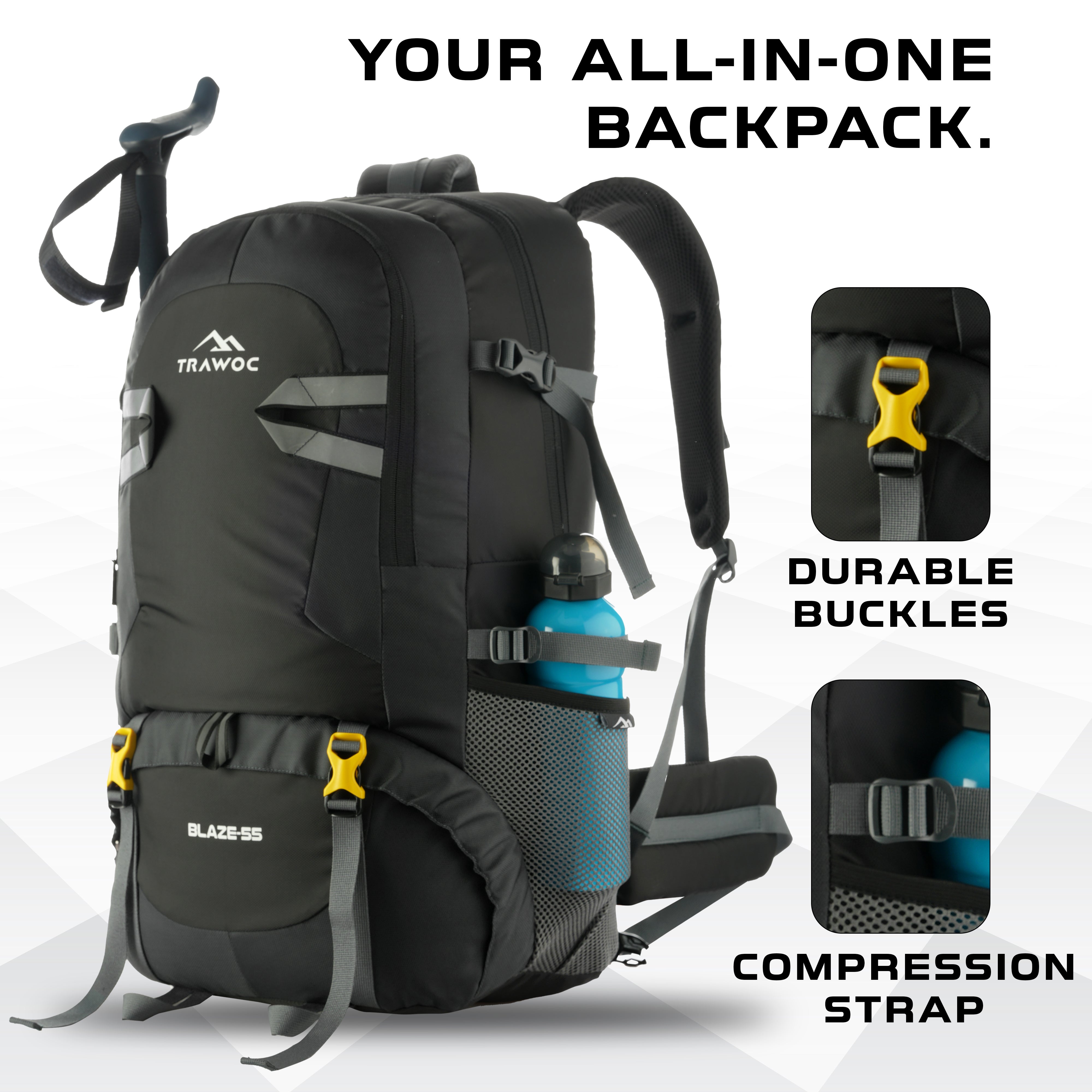 Trawoc Travel Backpack (55Ltr) TRAWOC Trawoc Travel Backpack (55Ltr) TRAWOC