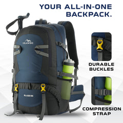BLAZE 55 L Travel Backpack Daypack  for Camping Hiking Trekking -Navyblue(clearance sale)