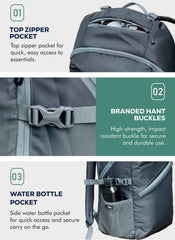 VIPER 30L Bag for Men and Women, Laptop Backpack with water resistant fabric - Grey