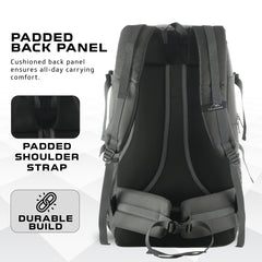 BLAZE 55 L Travel Backpack Daypack  for Camping Hiking Trekking -grey