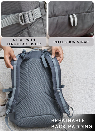 HAVOK 30L Unisex  Laptop Backpack  Ideal Travelling Casual use -Grey