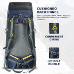 Airwave 60L Travel Backpack with Laptop Compartment & Rain Cover - Grey