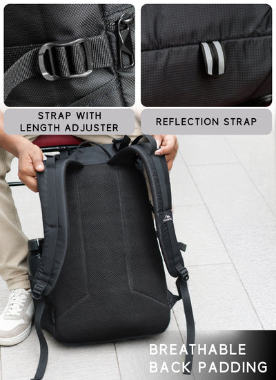HAVOK 30L Unisex  Laptop Backpack  Ideal Travelling Casual use -Black