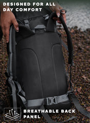 Glide 50 L Backpack featuring  Water-Resistant Fabric & Lightweight Build – Black(clearance sale)