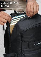 HAVOK 30L Unisex Laptop Backpack Ideal Travelling Casual use - Black