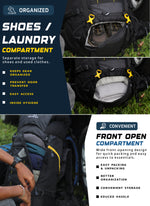 Skyranger 70 L Rucksack for Hiking & Travel with Ergonomic Shoulder Straps & Internal metal frame - Grey