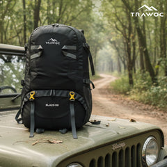 BLAZE 55 L Travel Backpack Daypack  for Camping Hiking Trekking -Black(clearance sale)