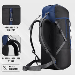 Glide 50 L Backpack featuring  Water-Resistant Fabric & Lightweight Build – NavyBlue
