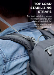 VIPER 30L Bag for Men and Women, Laptop Backpack with water resistant fabric - Grey