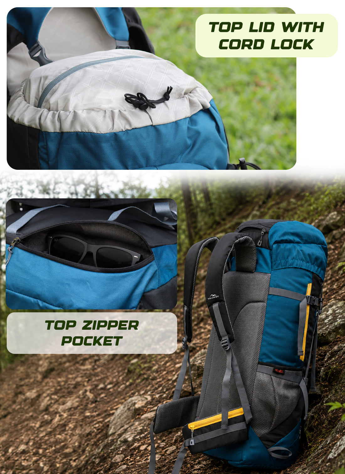 Sparco 65L Travel Backpack featuring with Laptop Compartment & Shoe Compartment – Englishblue (Refurbished)