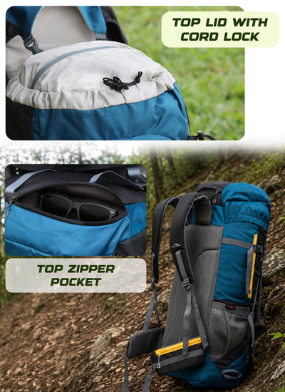 Sparco 65L Travel Backpack featuring with Laptop Compartment & Shoe Compartment – Englishblue (Refurbished)