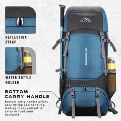 Sparco 65L Travel Backpack featuring with Laptop Compartment & Shoe Compartment – Englishblue