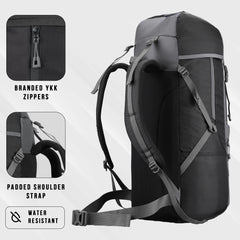 Glide 50 L Backpack featuring  Water-Resistant Fabric & Lightweight Build – Grey