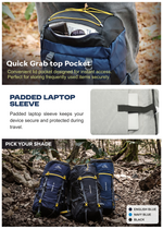 TREKELITE 60L Backpack Hiking Trekking Rucksack with Water Proof Rain Cover - Navy Blue