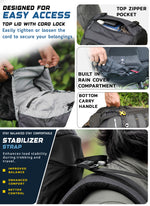 Skyranger 70 L Rucksack for Hiking & Travel with Ergonomic Shoulder Straps & Internal metal frame - Grey
