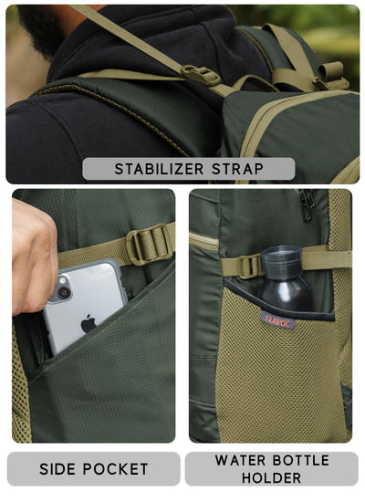 HAVOK 30L Unisex Laptop Backpack Ideal Travelling Casual use - Olive Green