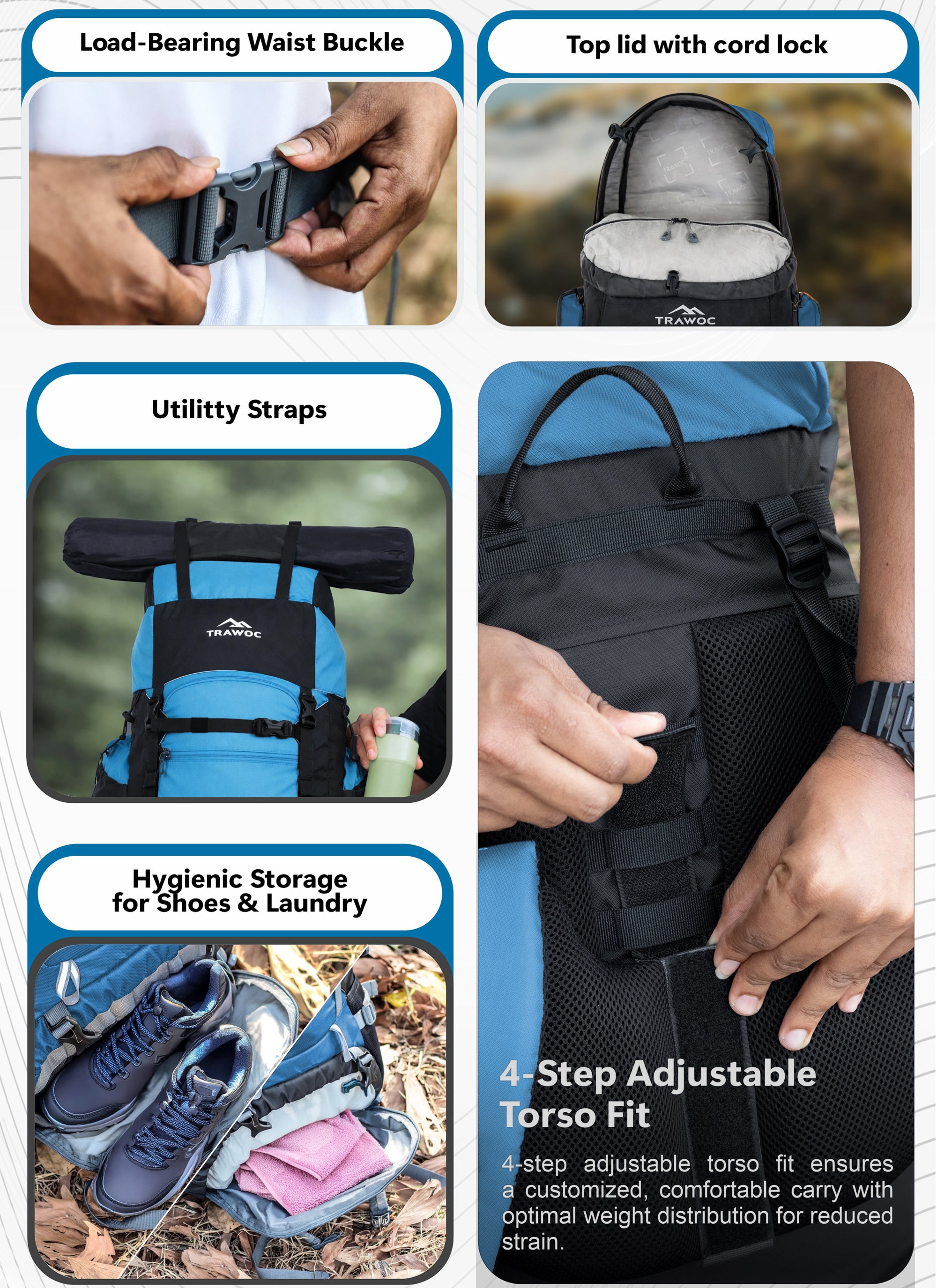 Trawoc Camping Backpack (80Ltr) Trawoc Camping Backpack (80Ltr)